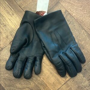 Dents Established 1777-Bath Leather And Cashmere Lined Gloves-Black-Large/10